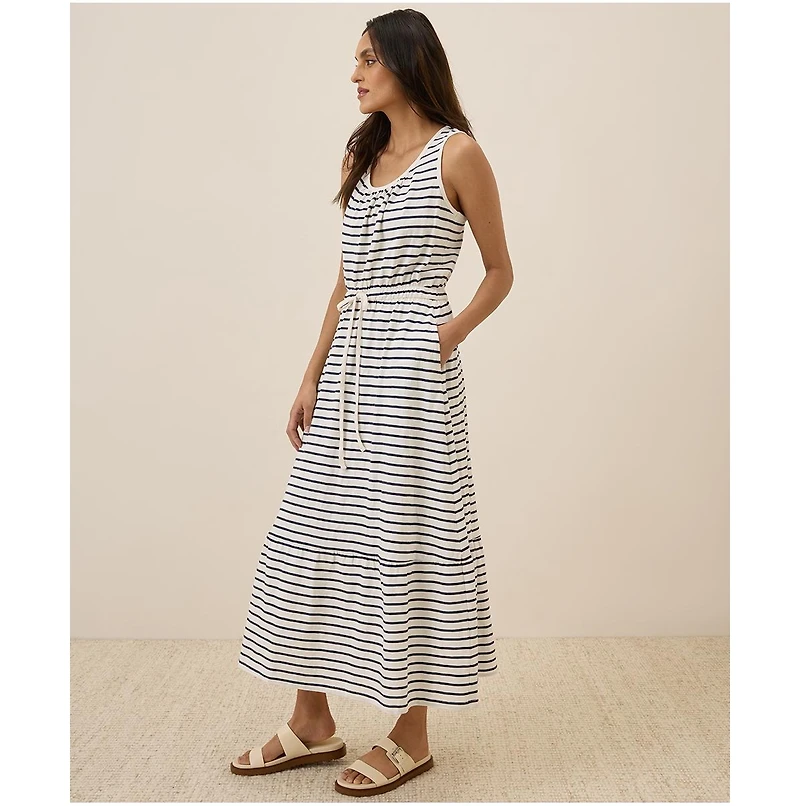Pact Women's Organic Cotton Relaxed Slub Tank Maxi Dress