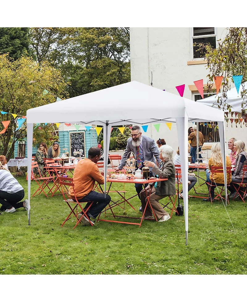 10 x 10 Feet Outdoor Pop-up Patio Canopy for Beach and Camp