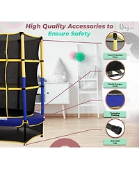 Plexalife 55" Kiddy Trampoline & Enclosure Set - Easy Assembly