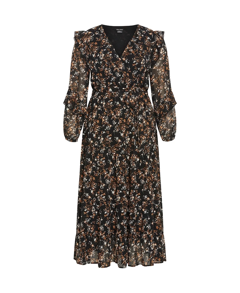 City Chic Plus Lila Maxi Dress