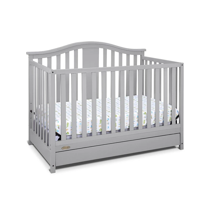 Graco Solano 4-in-1 Convertible Crib with Drawer - Pebble Gray