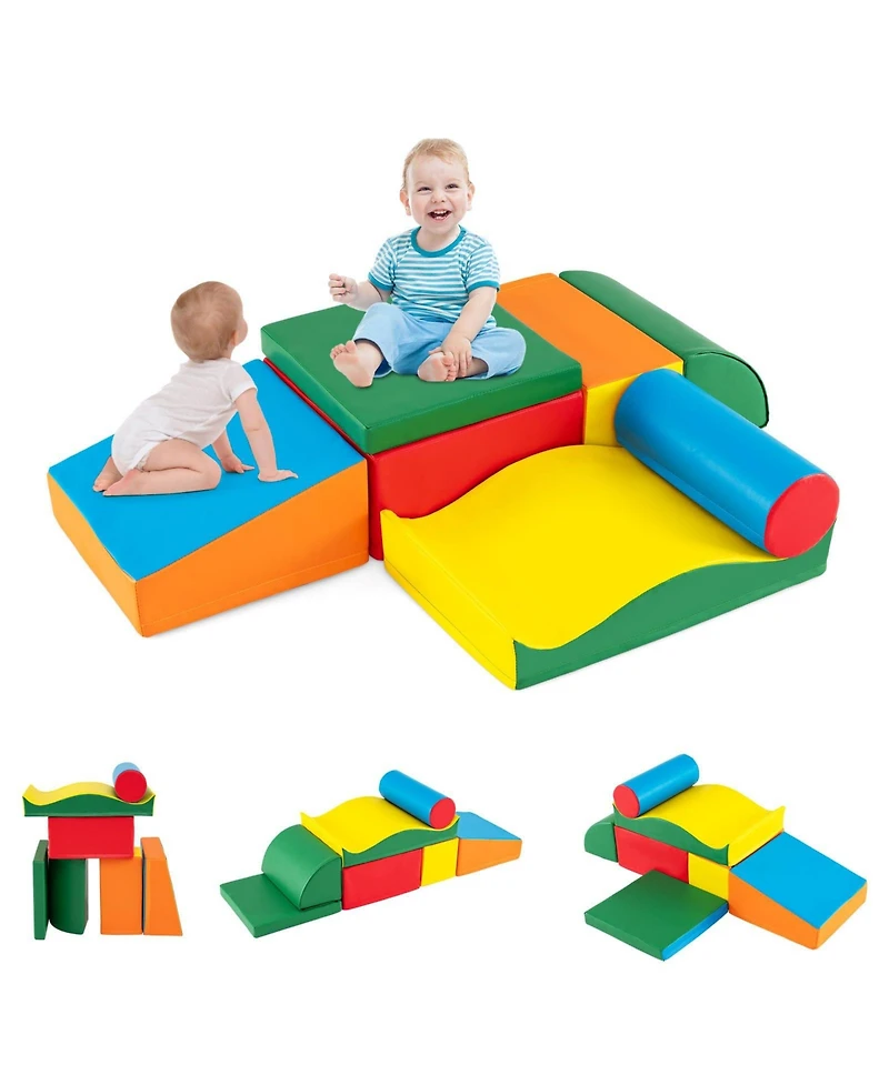 Toddlers Colorful Climbing Toys with Epe Foam and Removable Pu Leather