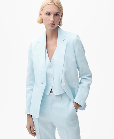 Mango Women's Linen Suit Jacket