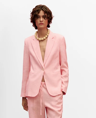 Mango Women's Linen Suit Jacket