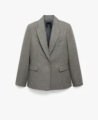 Mango Women's Virgin Wool Suit Jacket