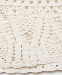 Mango Women's Crochet Mini Skirt