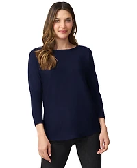 Melissa Paige Women's Boat-Neck Diamond-Knit Dolman-Sleeve Sweater