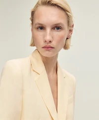 Mango Women's Linen-Blend Suit Jacket