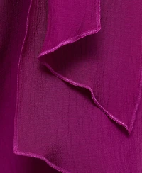 Mango Women's Flower Detail Long Satin Top