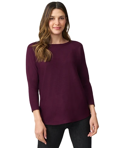Melissa Paige Women's Boat-Neck Diamond-Knit Dolman-Sleeve Sweater