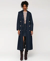 Avec Les Filles Women's Double-Breasted Belted Trench Coat