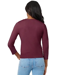 Melissa Paige Women's V-Neck 3/4-Sleeve Cardigan