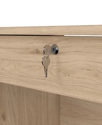 Tvilum 29.76" Wood 4 Storage Drawer Home Office Writing Desk