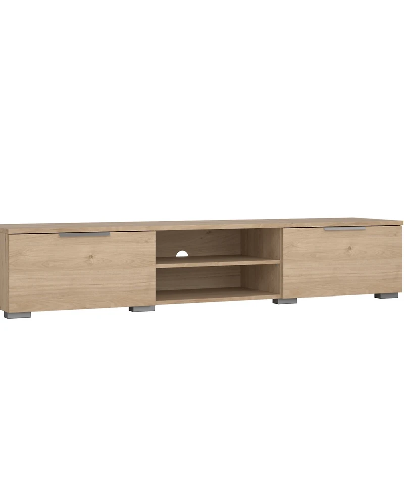 Tvilum 13.3" Wood 2 Drawer 2 Shelf Tv Stand