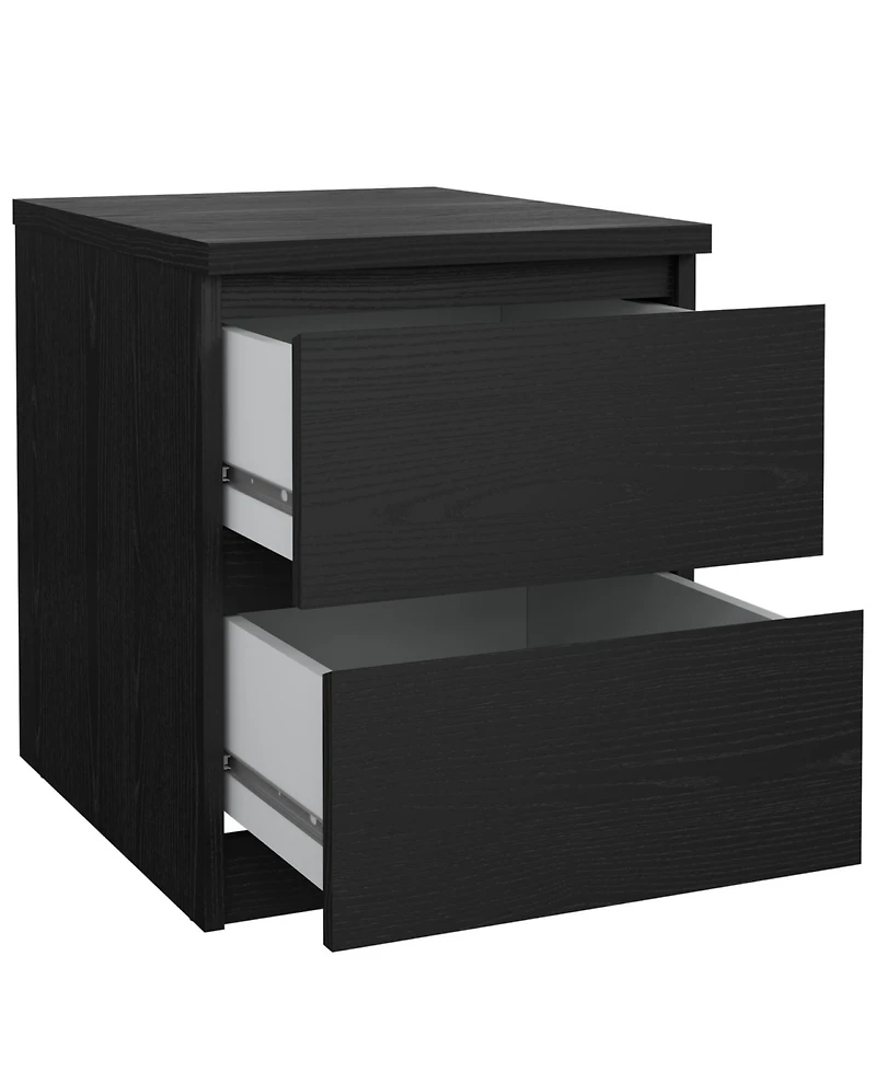 Tvilum 19.49" Wood 2 Drawer Nightstand