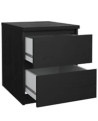 Tvilum 19.49" Wood 2 Drawer Nightstand