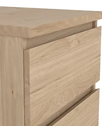 Tvilum 19.49" Wood 2 Drawer Nightstand