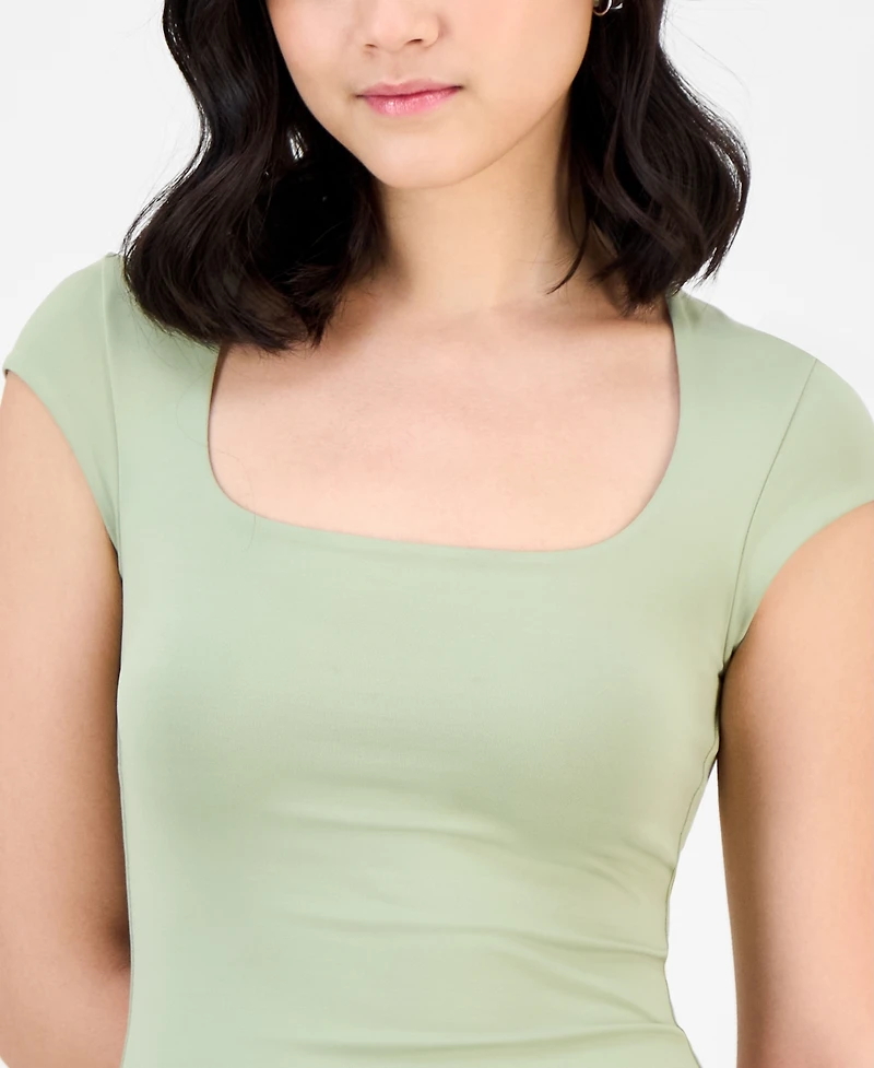 And Now This Women's Square Neck Cap Sleeve Top, Exclusively at Macy's