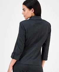 Ak Anne Klein Petite Notch-Collar One-Button Blazer