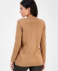 Ak Anne Klein Petite Newport Open-Front Cardigan