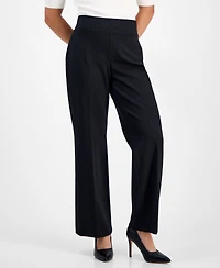 Anne Klein Petite Dot-Print Pull-On Ponte Pants