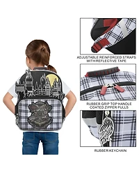 Harry Potter Hogwarts Tartan Crest 16" Kid's Backpack For School And Travel