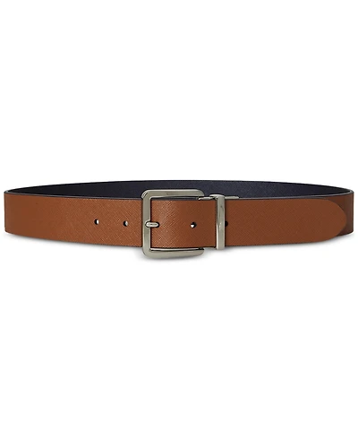 Lauren Ralph Reversible Crosshatch Leather Belt