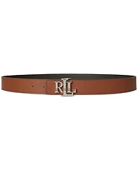 Lauren Ralph Logo Reversible Pebbled Leather Belt