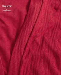 State of Day Women's Cable-Knit Duster Robe, Macy's Exclusive
