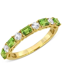 Green Sapphire (1-1/5 ct. t.w.) & White (3/8 Band 14k Gold