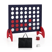 Boyel Living Giant 4-in-a-row Game Set Wooden Jumbo 4-to-Score with Carrying Bag