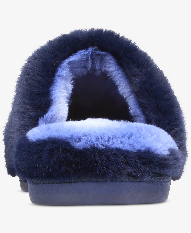State of Day Women's Boxed Two-Tone Faux-Fur Slide Slippers, Macy's Exclusive
