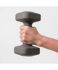 WeGym SafeGrip Dumbbells Medium Set with Dark Rack - 5, 8, 10, 12 lbs