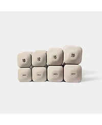 WeGym SafeGrip Dumbbells Upper Set with Dark Rack - 10, 12, 15, 20lbs