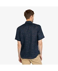Vustra Men's West Coast Palms Printed Linen Shirt