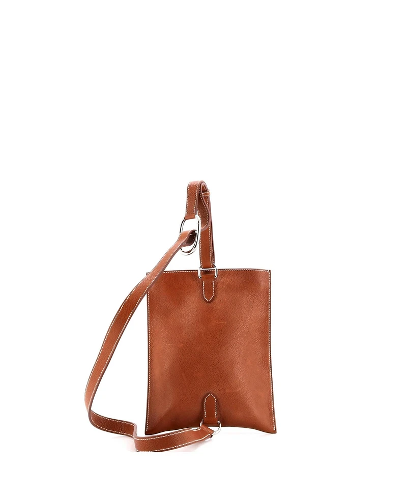 Pre-Owned Hermes Pochenplus Sling Wallet Leather