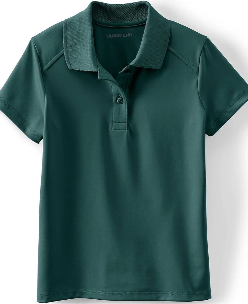 Lands' End Girls Short Sleeve Feminine Fit Rapid Dry Polo Shirt
