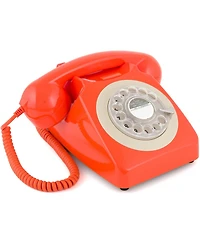 Gpo Retro GPO746ROR 746 Desktop Rotary Dial Telephone - Orange