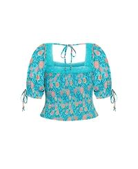 City Chic Plus Aurora Print Top