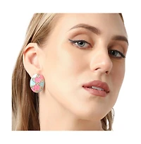 Sohi Oval-Block Stud Earrings
