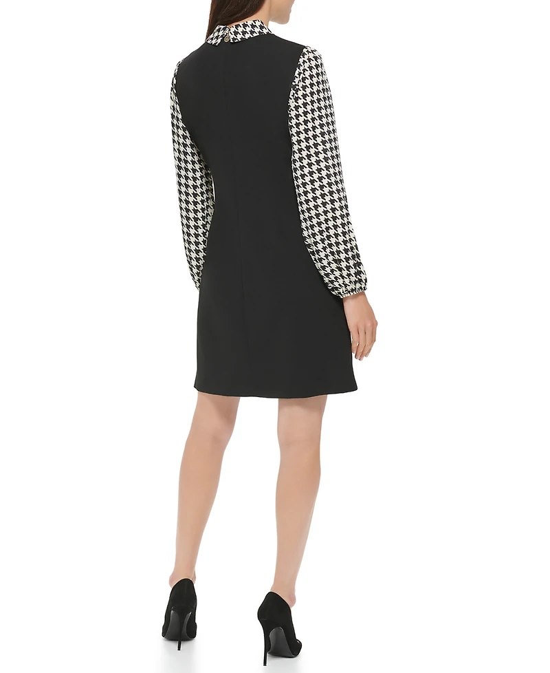 Tommy Hilfiger Women's Collared Long-Sleeve Shift Dress