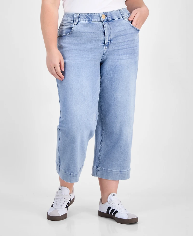 Democracy Plus Rise "Ab"Solution High-Rise Cropped Wide-Leg Jeans