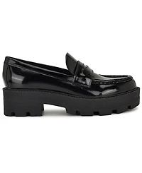 Nine West Women's Keram Chunky Lug Sole Penny Loafers