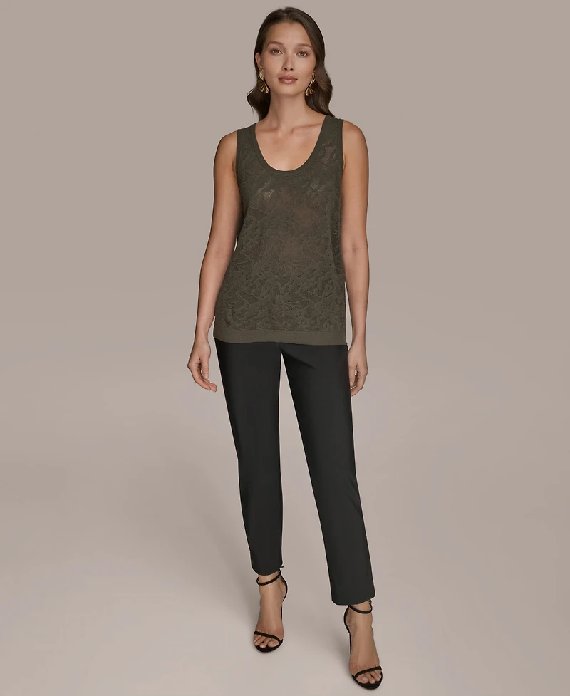 Donna Karan New York Women's Sleeveless Pointelle-Knit Tank Top
