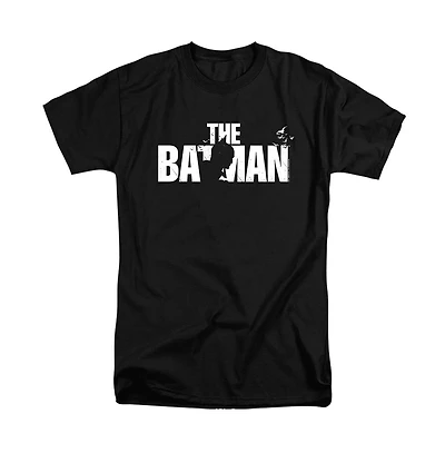 The Batman Mens Silhouette Title Short Sleeve Adult Tall Tee / T-Shirt