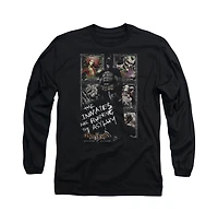 Batman Men's Arkham Asylum Running The Long Sleeve Adult Tee / T-Shirt