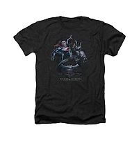 Batman V Superman Men's Team Up Adult Heather Tee / T-Shirt