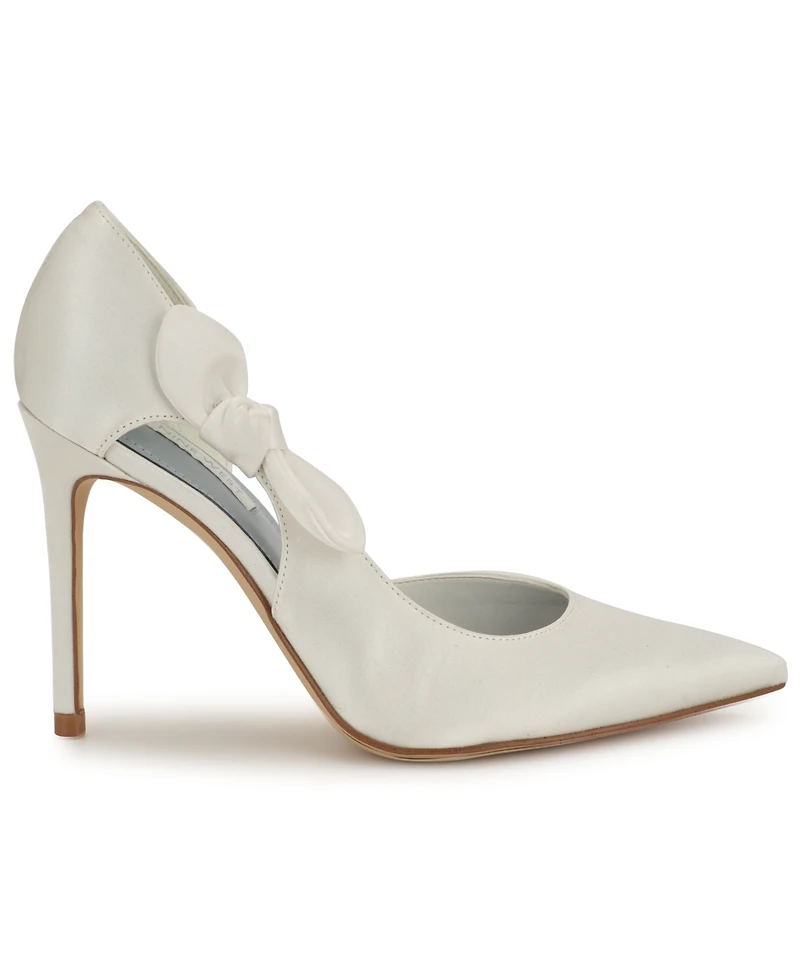 Nine West Women's Fhalon Bridal Satin d'Orsay Pumps