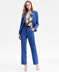 Kasper Women's Mid-Rise Fly Front L-Pocket Trousers, Regular & Petite