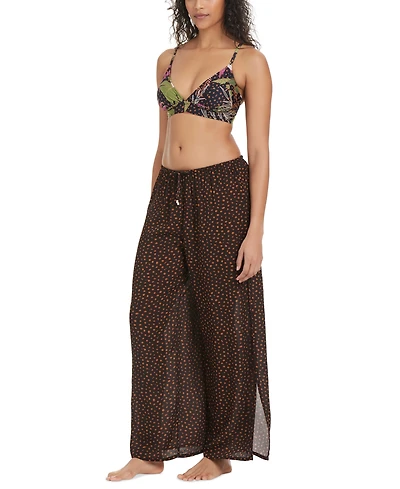Bar Iii Women's Safari Heat Drawstring Pants Cover-Up, Exclusively at Macy's